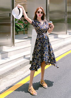 FloralWrapDress