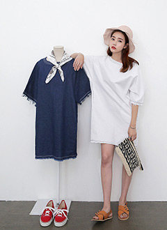 StitchStraightShort-sleeveDress