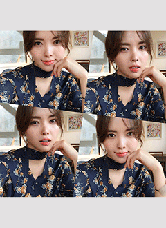 V-neckFloralDressWithScarf