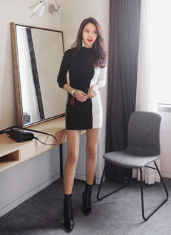 One-thirdContrastColorDress