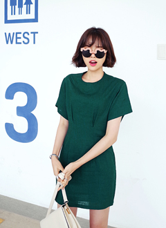 3ColorLinenDress