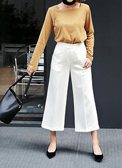 ElasticWaistBandWideLegPants