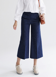 PinstripeElasticWaistbandPants