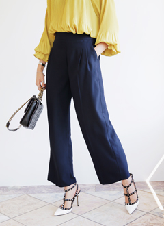 PintuckStrechWaistPants