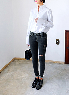 Slit-DetailSkinnyJeans