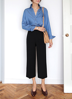 HighWaistStraightFitWideCropPants
