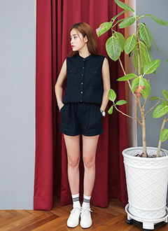 LinenTankShortsJumpsuit