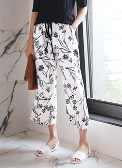 EthnicFloralWideLegPants
