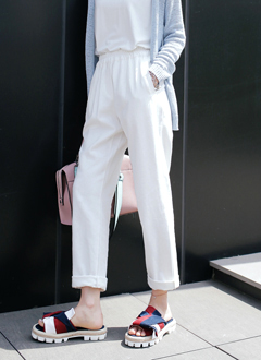 ElasticWaistbandCottonSlacks