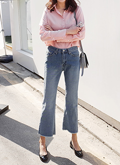 FrayedHemBootcutJeans