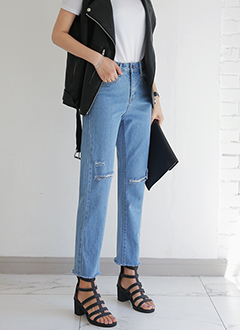 FrayedHemStraightCuttingJean