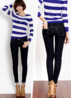 601DarkColorSkinnyJean