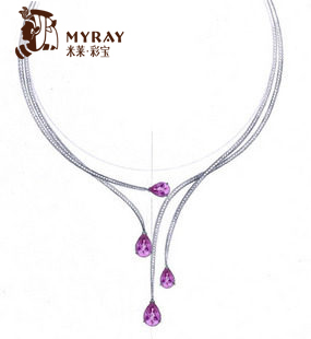米莱珠宝奢华红宝钻石项链设计打造专属您的尊贵配NGTC证书