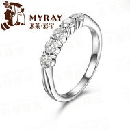 米莱珠宝18K金31分南非钻戒情侣戒指钻石对戒专柜正品支持定制