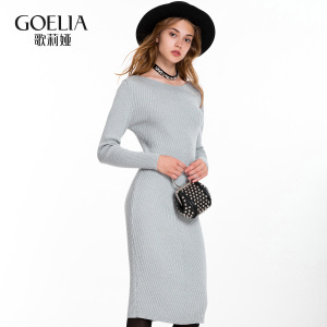 【预售款】歌莉娅女装2016年冬季新品100%羊毛连衣裙100%羊毛连衣裙16NC5K080