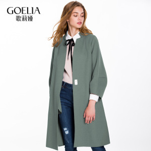 歌莉娅女装2016年冬季新品风衣呢外套16DC6E710