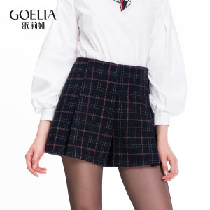 歌莉婭女裝2016年冬季新品A型呢料短褲16CJ1A03B