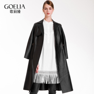 歌莉娅女装2016年秋季新品真皮连衣裙外套169J6E360