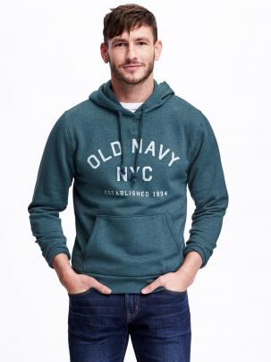 男装Active运动系列OldNavy经典徽标休闲风连帽卫衣