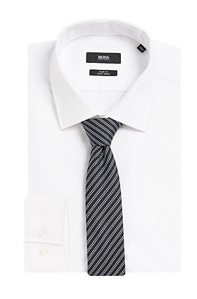 桑蚕丝条纹领带：Tie 6 cm by  BOSS