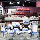 新款高档景德镇青花瓷茶具套装 月色清影陶瓷茶具 玻璃红茶茶具 白瓷功夫茶具
