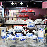 新款高档景德镇青花瓷茶具套装月色清影陶瓷茶具玻璃红茶茶具白瓷功夫茶具