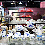 新款景德鎮(zhèn)青花瓷茶具套裝蝶戀花青花瓷功夫茶具青瓷茶具釉中彩陶瓷茶具