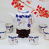 新款景德镇青花玲珑瓷茶具家和万事兴水晶玲珑瓷功夫茶具米通茶具