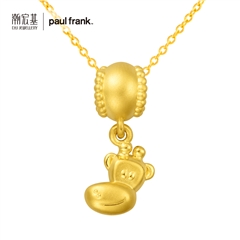 潮宏基PaulFrank(大嘴猴)24K纯帅系列-小鹿足金/黄金串珠/吊坠