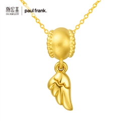 潮宏基PaulFrank(大嘴猴)24K纯帅系列-翅膀足金/黄金串珠/吊坠