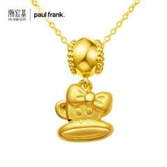 潮宏基PaulFrank(大嘴猴)24K纯帅系列-小甜心足金/黄金串珠/吊坠