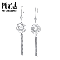 紫氣東來·鳳影系列-魅轉-彩18K金-鉆石耳釘/耳墜【DZTK】預計7個工作日內發貨