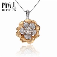 紫氣東來·鳳影系列-雍-彩18K金-鉆石吊墜/掛墜