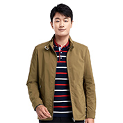 Camel駱駝男裝秋季新款時尚散口袖商務休閑日常旅行夾克衫外套D6F105787