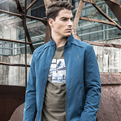 駱駝牌夾克男士秋季新品青年修身薄款休閑外套立領jacket男裝FF6245119