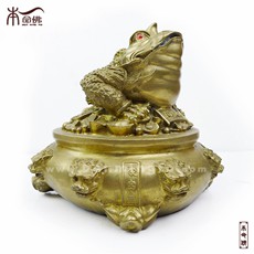 開光銅器聚寶盆蟾蜍擺件★銅質(zhì)金蟾風(fēng)水工藝品裝飾品擺設(shè)★聚財(cái)旺財(cái)辟邪化煞