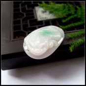 天然緬甸a貨飄綠翡翠玉三足金蟾吊墜/玉緣軒正品