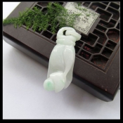 純天然緬甸a貨飄綠翡翠玉佛手伸手來財吊墜掛件/玉緣軒官網