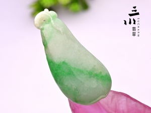 特價糯種天然A貨翡翠福瓜吊墜