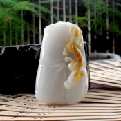 精品翡翠A貨節節高升富貴吉祥掛件