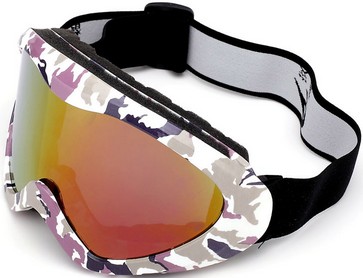 亿超 031滑雪镜 军白 双层防雾 专业护目镜 登山滑雪眼镜