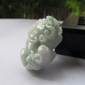 緬甸翡翠玉飄花貔貅吊墜