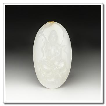 和田白玉籽料掛件觀音