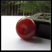 精美天然巴西紅瑪瑙玉平安扣吊墜