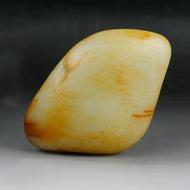 新疆天然和田白玉籽料原石544g專柜正品包郵