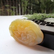 純天然瑪瑙玉富貴如意龍形如意玉佩掛件/玉緣軒正品