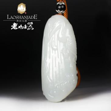 張國軍作品和田玉羊脂玉籽料手把件琴瑟之音大師作品