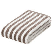 柔软面巾34×85cm/浅棕色条纹