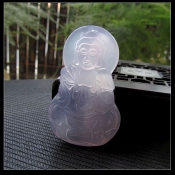 精品純天然紫玉髓大觀音掛件