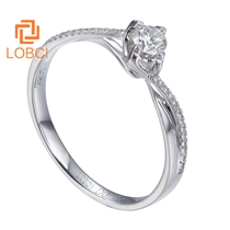 洛宝希女士钻石戒指求婚定情钻戒订婚结婚戒指裸钻定制LA220